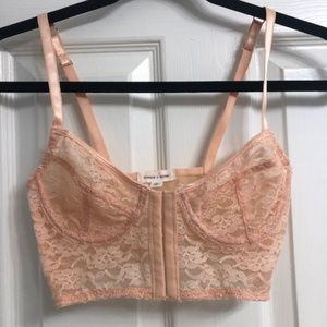 Silence + Noise Peach Corsette Bra Bralette Small